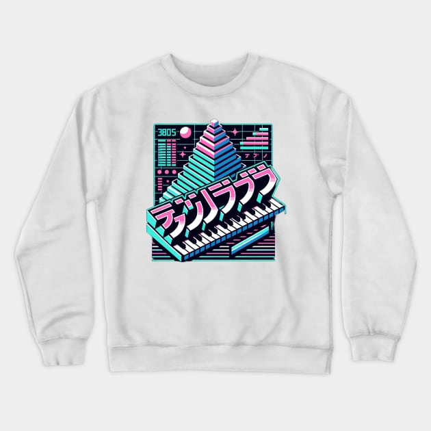 Japanese Vaporwave Aesthetic Crewneck Sweatshirt by Tankuss 